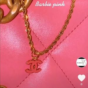 Chanel Barbie pink necklace
